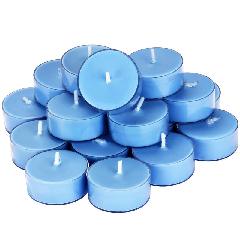 DEYBBY Ocean Breeze Scented Tealight Candles Bulk Aromatherapy Soy Wax Tea Candle Set of 244 Hour Burning Great Gift